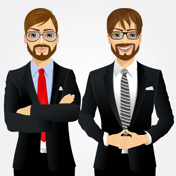 Dos jóvenes empresarios — Vector de stock