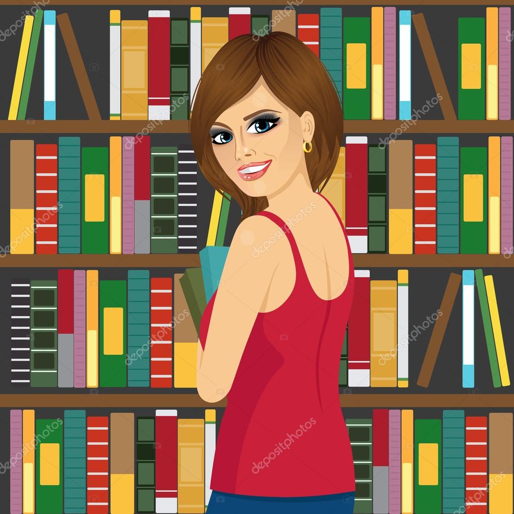 Librarian woman in library holding books Stock Vector Image by ©flint01 #91464158 Librarian woman in library holding books Stock Vector Image by ©flint01 #91464158