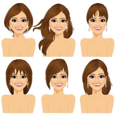 değişik saç modelleri koleksiyonu ile kız