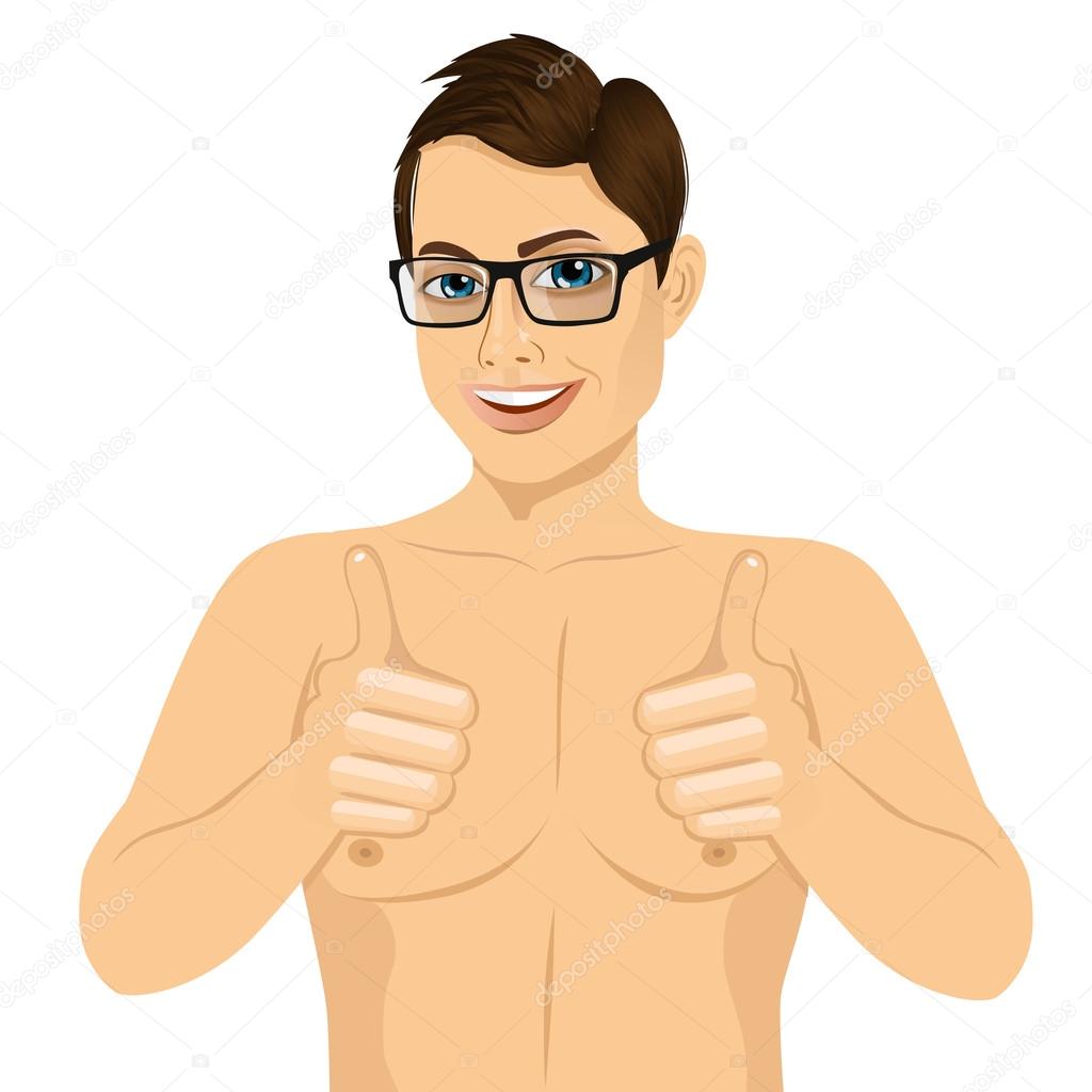 muscular man showing thumbs up