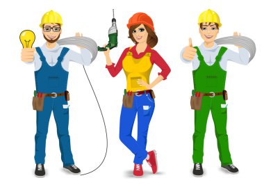 teknik, elektrikçi, tamirci, sıvacı veya mekanik