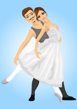 bir kaç poz bale dansçıları