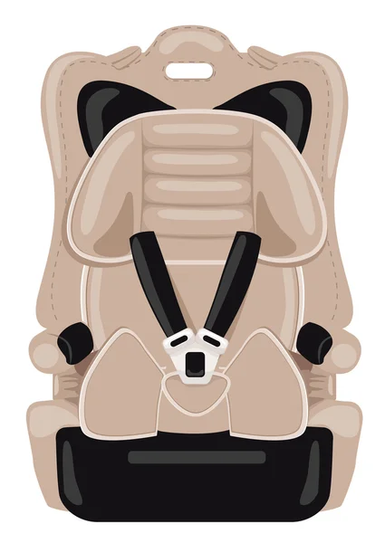 Brown child car seat — Stock Vector