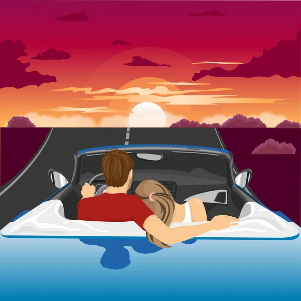 Kaç gün batımını birlikte izlemek kucaklama içinde