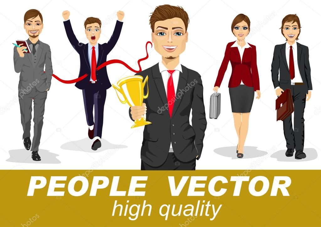 People vector with business characters Stock Vector by ©flint01 99973288