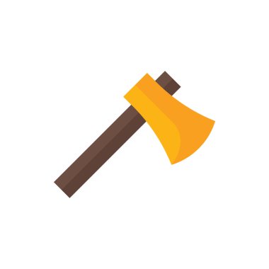 Balta, Oduncu Malzemeleri Düz Simge Çizim Vektörü izole edildi. İşçi Bayramı, Mayıs, Endüstri ve İnşaat Simgesi. Web Tasarımı, Logo, Uygulama ve İşinizi Geliştirmek İçin Uygun.