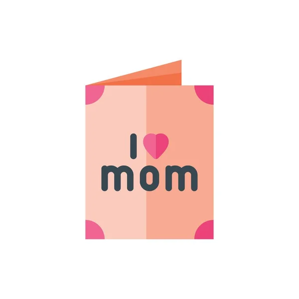 Anneler Günü Kutlama Kartı Düz Simge İllüstrasyon Vektörü izole edildi. Anneler Günü İkon Seti kutlu olsun. Web Tasarımı, Logo, Uygulama ve İşinizi Geliştirmek İçin Uygun.