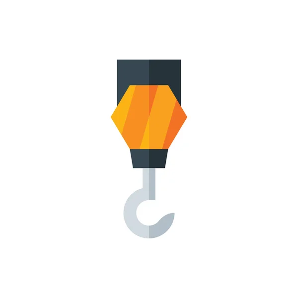 Crane Haak Flat Icon Logo Illustration Vector Geïsoleerd Dag Van — Stockvector