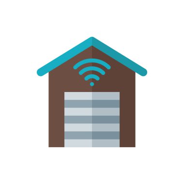 Basit vektör illüstrasyon garajı