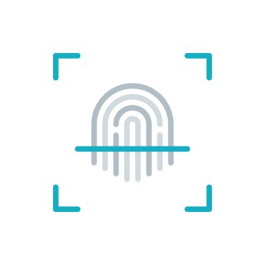 Basit vektör çizimi parmak izi taraması