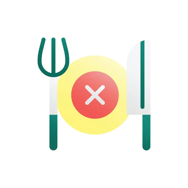 Vasten Iftar Eat Flat Icon Logo Illustration Vector Geïsoleerd Ramadan — Stockvector