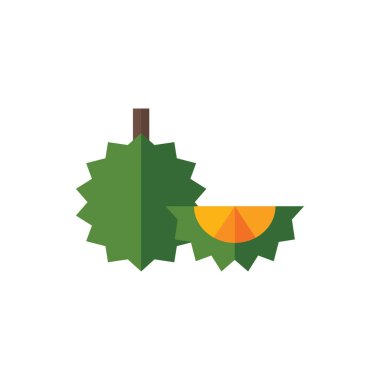 Durian, Jackfruit Düz Simge İllüstrasyon Vektörü izole edildi. Meyve ve Sağlıklı Yiyecek Simgesi. Web Tasarımı, Logo, Uygulama ve İşinizi Geliştirmek İçin Uygun.