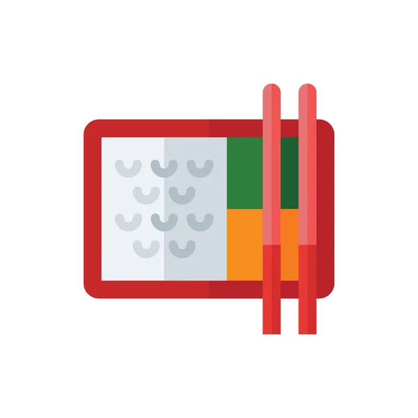 Beslenme çantası, Bento Düz Simge Logosu İllüstrasyon Vektörü izole edildi. Japon Gıda ve Restoran Simgesi. Web Tasarımı, Logo, Uygulama ve İşinizi Geliştirmek İçin Uygun.