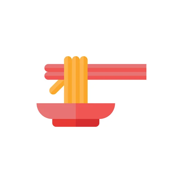 Ramen, Noodle, Udon, Miso Düz Simge Logo Çizim Vektörü izole edildi. Japon Gıda ve Restoran Simgesi. Web Tasarımı, Logo, Uygulama ve İşinizi Geliştirmek İçin Uygun.