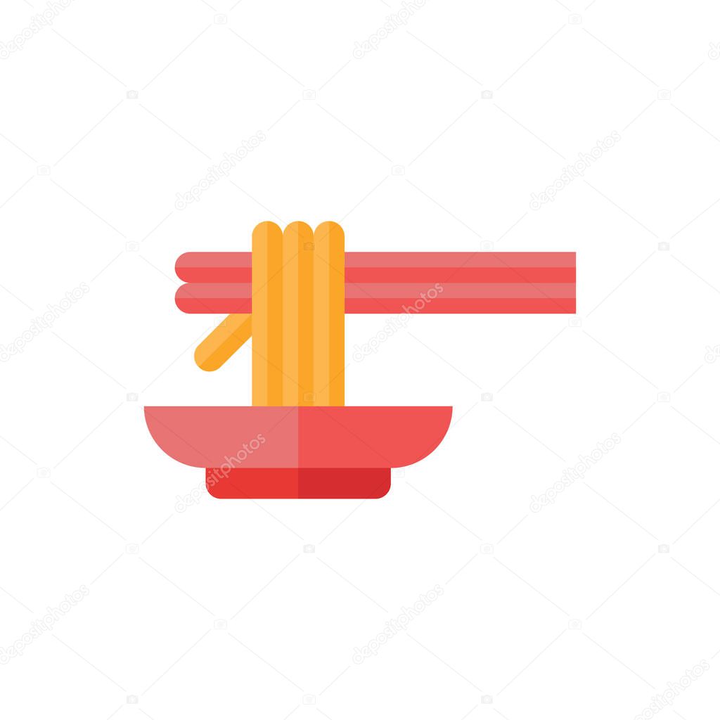 Ramen, Noodle, Udon, Miso Flat Icon Logo Illustration Vector Isolated. Japanese Food and Restaurant Icon-Set. Suitable for Web Design, Logo, App, and Upscale Your Business.
