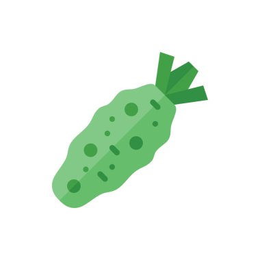 Wasabi Düz Simge Logosu Çizim Vektörü izole edildi. Çin Gıda ve Restoran Simgesi. Web Tasarımı, Logo, Uygulama ve İşinizi Geliştirmek İçin Uygun.