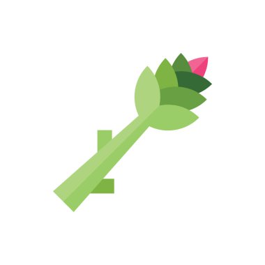 Asparagus Düz Simge Logosu İllüstrasyon Vektörü izole edildi. Çin Gıda ve Restoran Simgesi. Web Tasarımı, Logo, Uygulama ve İşinizi Geliştirmek İçin Uygun.