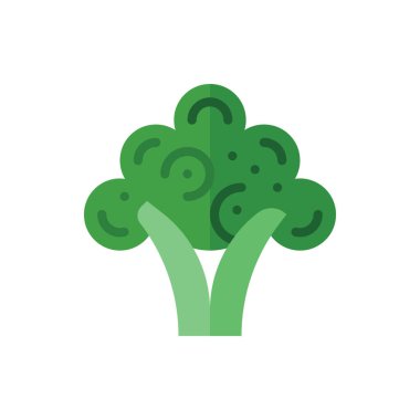Brokoli Düz Simge Logosu Çizim Vektörü izole edildi. Çin Gıda ve Restoran Simgesi. Web Tasarımı, Logo, Uygulama ve İşinizi Geliştirmek İçin Uygun.