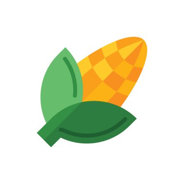 Mısır Düz Simgesi Logosu Çizim Vektörü izole edildi. Çin Gıda ve Restoran Simgesi. Web Tasarımı, Logo, Uygulama ve İşinizi Geliştirmek İçin Uygun.