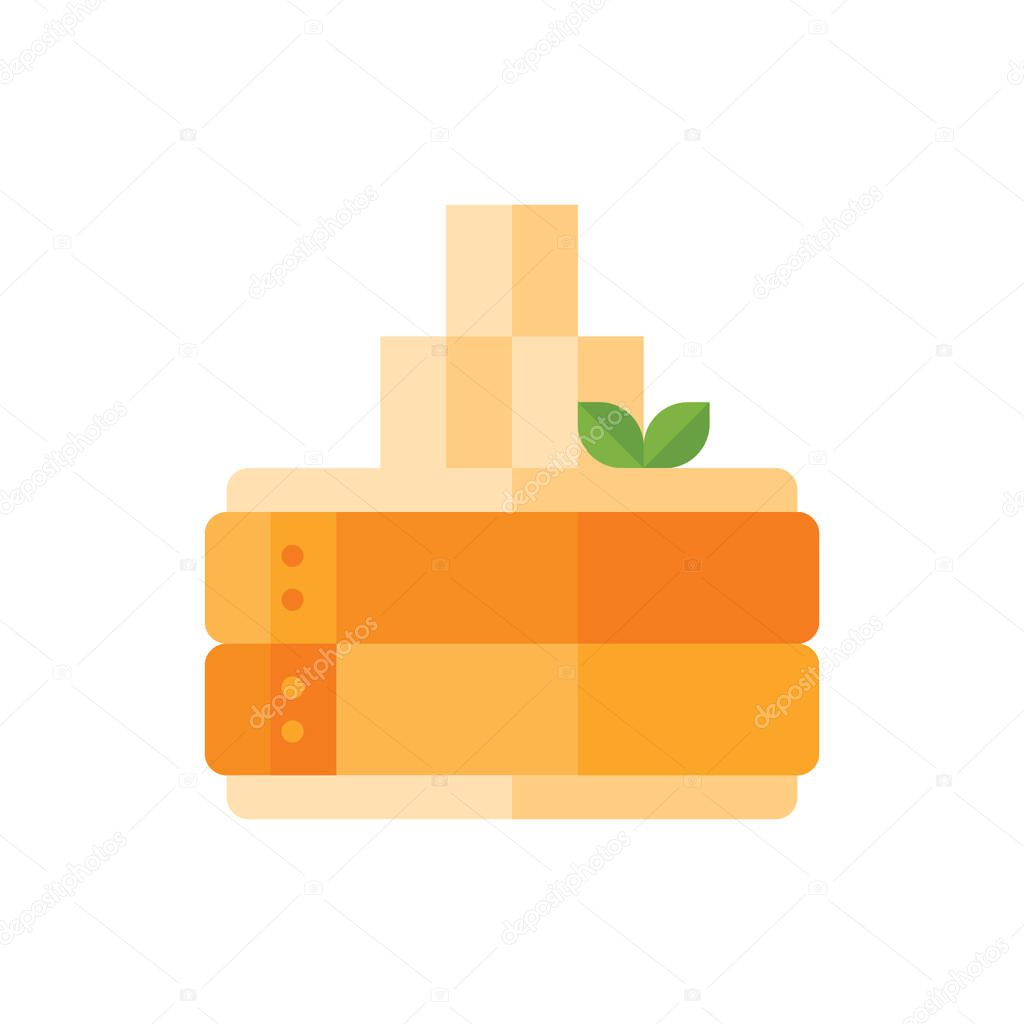 Tofu Flat Icon Logo Illustration Vector Isolated. Chinese Food and Restaurant Icon-Set. Suitable for Web Design, Logo, App, and Upscale Your Business.