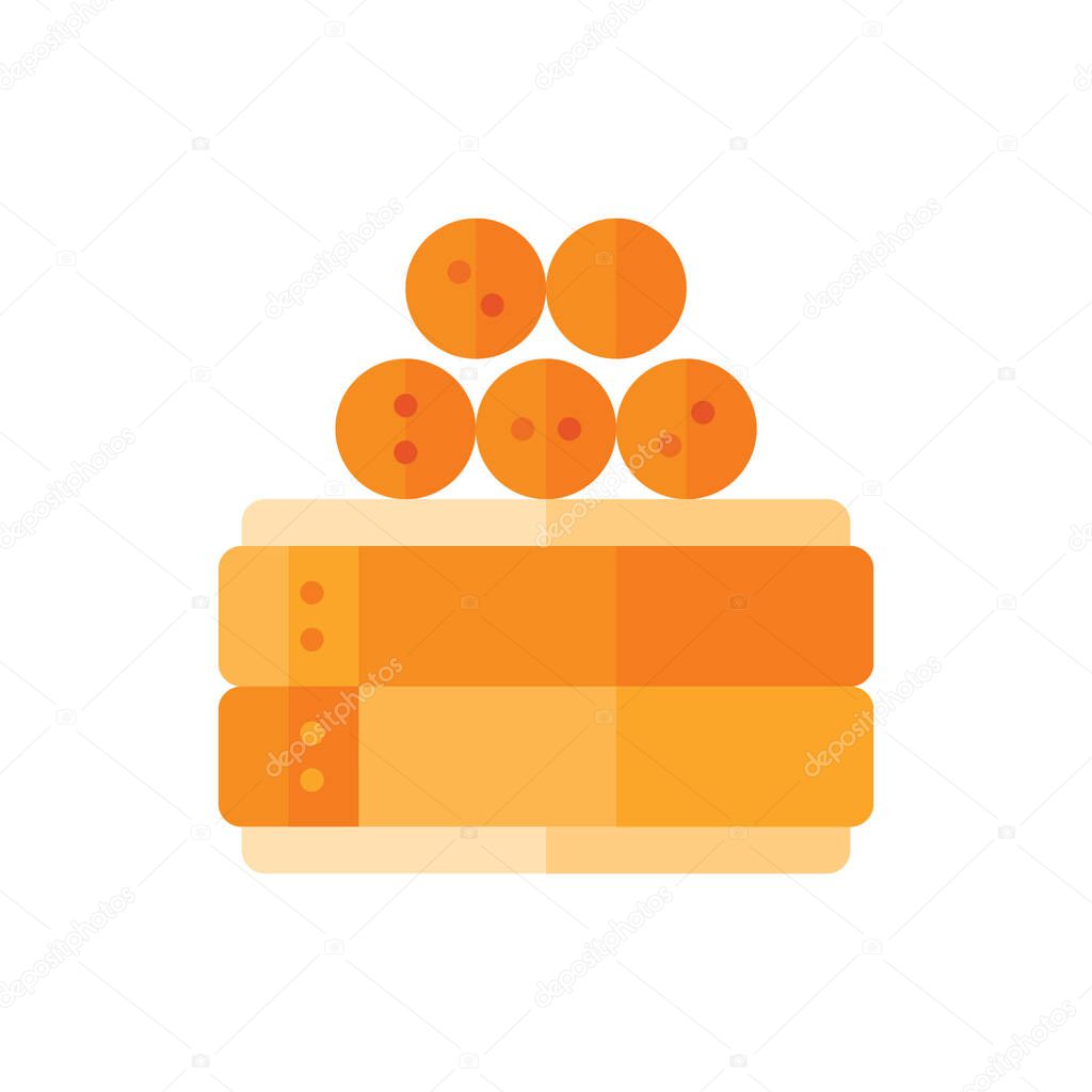 Sesame Ball Flat Icon Logo Illustration Vector Isolated. Chinese Food and Restaurant Icon-Set. Suitable for Web Design, Logo, App, and Upscale Your Business.