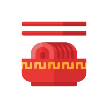 Charsiu Düz Simge Logosu Çizim Vektörü izole edildi. Çin Gıda ve Restoran Simgesi. Web Tasarımı, Logo, Uygulama ve İşinizi Geliştirmek İçin Uygun.