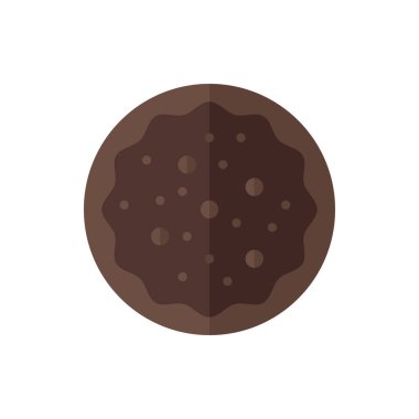 Kurabiye Keki Düz Simgesi Logo Çizim Vektörü izole edildi. Meksika Gıda ve Restoran Simgesi. Web Tasarımı, Logo, Uygulama ve İşinizi Geliştirmek İçin Uygun.