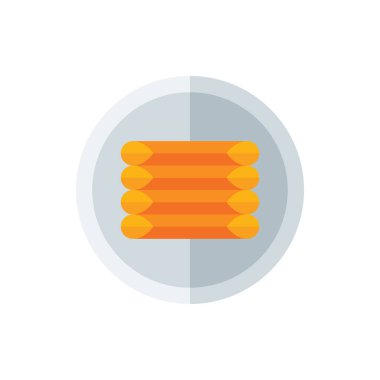 Flautas Düz Simge Logosu Çizim Vektörü izole edildi. Meksika Gıda ve Restoran Simgesi. Web Tasarımı, Logo, Uygulama ve İşinizi Geliştirmek İçin Uygun.