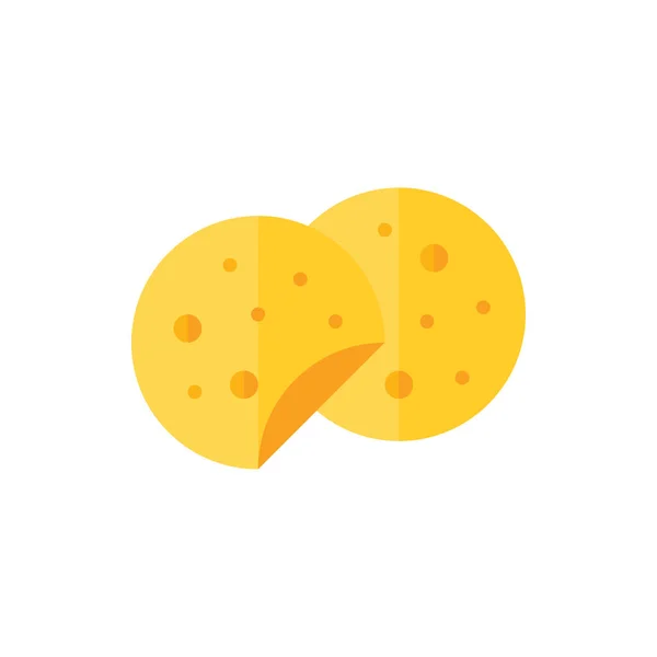 Chips Tortilla Piatto Icona Logo Illustrazione Vettoriale Isolato Cibo Messicano — Vettoriale Stock