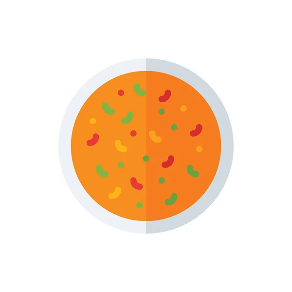 Bean Soup Flat Icon Λογότυπο Εικονίδιο Διάνυσμα Απομονωμένο Μεξικάνικο Φαγητό — Διανυσματικό Αρχείο