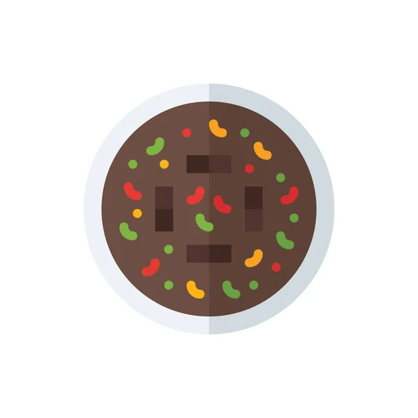 Fasulye Çorbası Düz Simge İllüstrasyon Vektörü izole edildi. Meksika Gıda ve Restoran Simgesi. Web Tasarımı, Logo, Uygulama ve İşinizi Geliştirmek İçin Uygun.