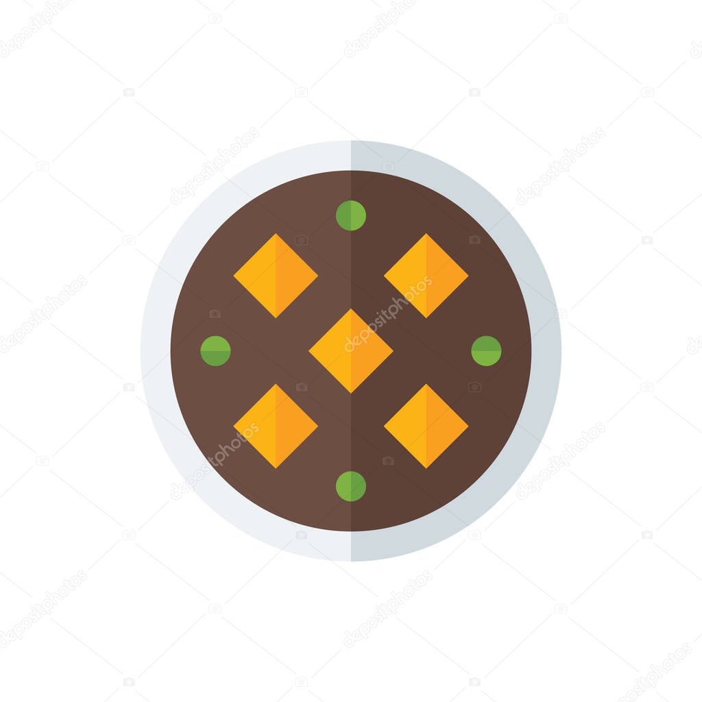 Potato Cheese Soup Flat Icon Logo Illustration Vector Isolated. Mexican Food and Restaurant Icon-Set. Suitable for Web Design, Logo, App, and Upscale Your Business.