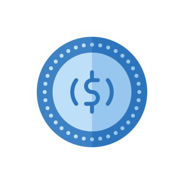 USD Coin, Coin Flat Icon Logo Illustration Vector Isolated. Bitcoin, Cryptocurrency, and Mining Icon-Set. Suitable for Web Design, Logo, App, and Upscale Your Business.
