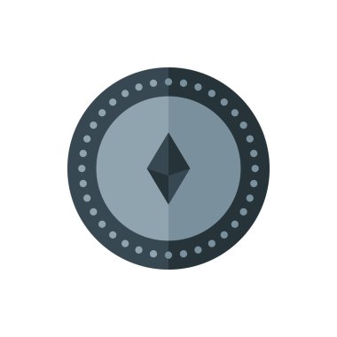Ethereum, Coin Flat Icon Logo Illustration Vector Isolated. Bitcoin, Cryptocurrency, and Mining Icon-Set. Suitable for Web Design, Logo, App, and Upscale Your Business.