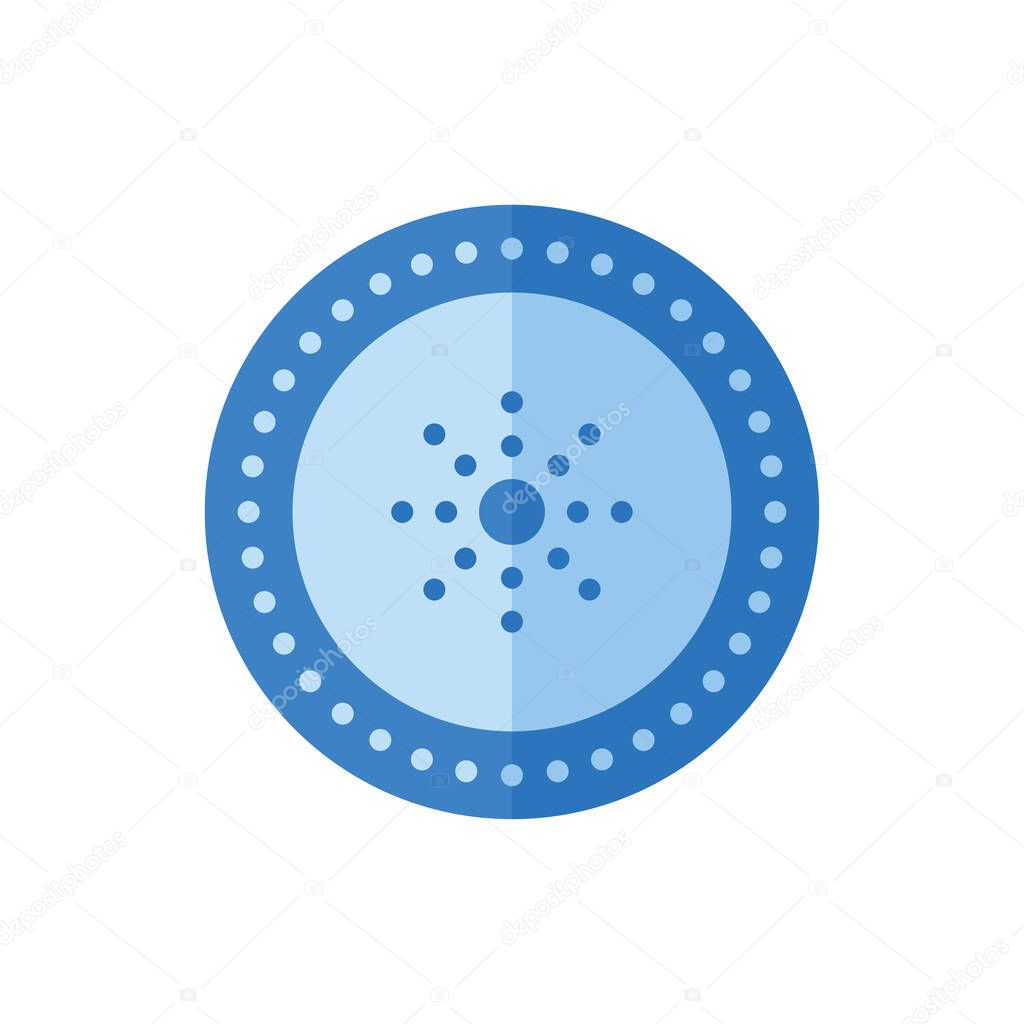 Cardano, Coin Flat Icon Logo Illustration Vector Isolated. Bitcoin, Cryptocurrency, and Mining Icon-Set. Suitable for Web Design, Logo, App, and Upscale Your Business.