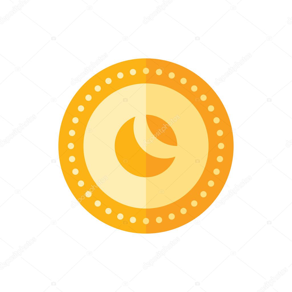 Luna, Coin Flat Icon Logo Illustration Vector Isolated. Bitcoin, Cryptocurrency, and Mining Icon-Set. Suitable for Web Design, Logo, App, and Upscale Your Business.