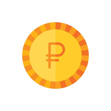 Rus Rublesi, Para, Bozuk Para Simgesi Logosu Görüntü Vektörü izole edildi. Finans ve Para Birimi Simgesi Ayarları. Web Tasarımı, Logo, Uygulama ve İşinizi Geliştirmek İçin Uygun.