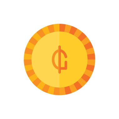 Paraguay Guarani, Money, Coin Düz Simge Logosu Çizim Vektörü izole edildi. Finans ve Para Birimi Simgesi Ayarları. Web Tasarımı, Logo, Uygulama ve İşinizi Geliştirmek İçin Uygun.