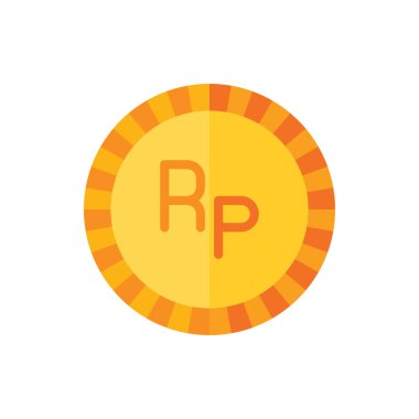 Endonezya Rupiah, Para, Bozuk Para Düz Simge Logosu Çizim Vektörü izole edildi. Finans ve Para Birimi Simgesi Ayarları. Web Tasarımı, Logo, Uygulama ve İşinizi Geliştirmek İçin Uygun.