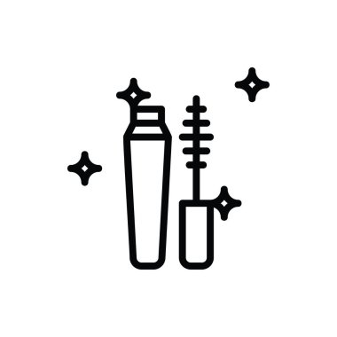 Mascara 'nın modern basit vektör işareti, satır simgesi, İnternet konsepti, web sitesi tasarımı