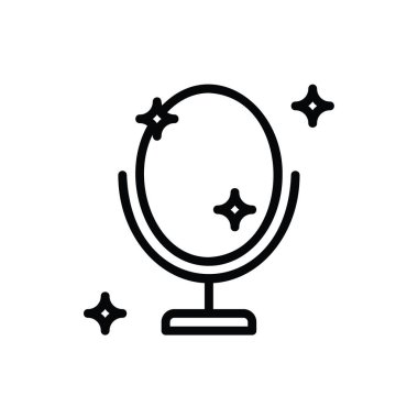 Modern ayna, satır simgesi, internet konsepti, web sitesi tasarımı