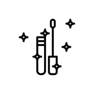 Mascara 'nın modern basit vektör işareti, satır simgesi, İnternet konsepti, web sitesi tasarımı