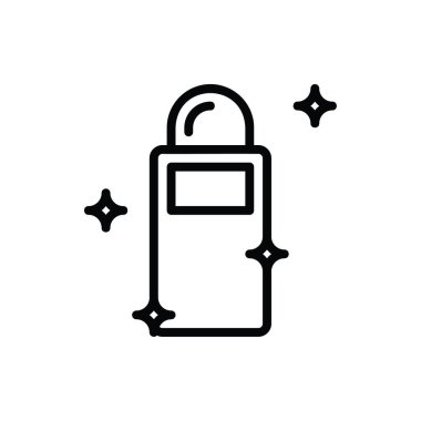 Kuru deodorantın modern basit vektör işareti, satır simgesi, İnternet konsepti, web sitesi tasarımı