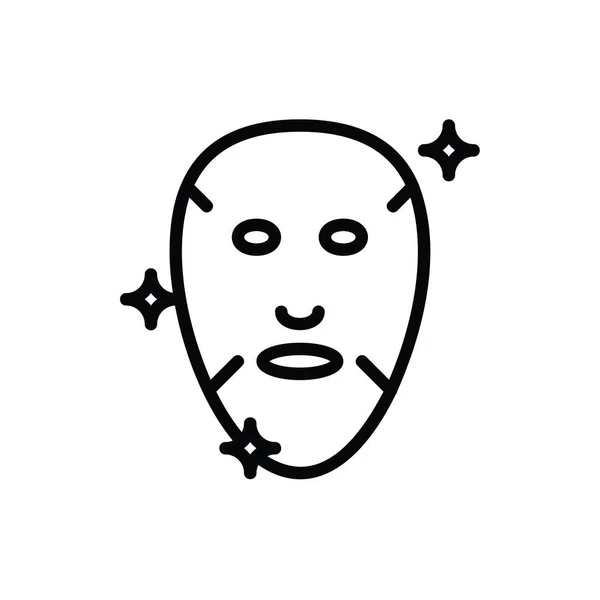 化粧品マスク ラインアイコン インターネットの概念 ウェブサイトのデザインの現代的な単純なベクトル記号 — ストックベクタ