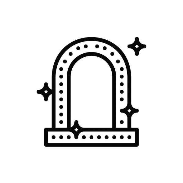 Modernes Einfaches Vektorzeichen Von Spiegel Liniensymbol Internetkonzept Website Design — Stockvektor