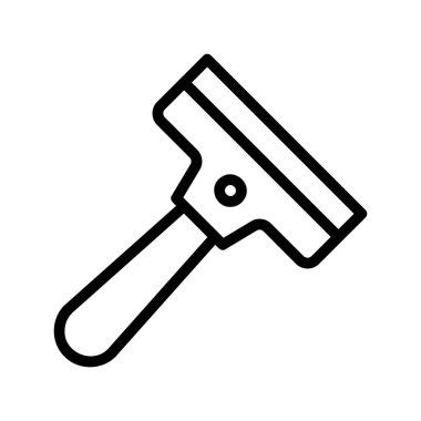 Bir cam sileceğinin siyah çizgi simgesi