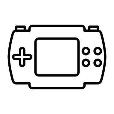 PSP Oyun Konsol Vektör Satır Simgesi Tasarımı
