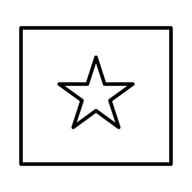 Yıldız Vektör Satırı Simge Tasarımı