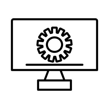 Yazılım Vektörü Satır Simgesi Tasarımı