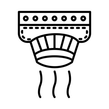 Duman Algılayıcı Vektör Satırı Simge Tasarımı